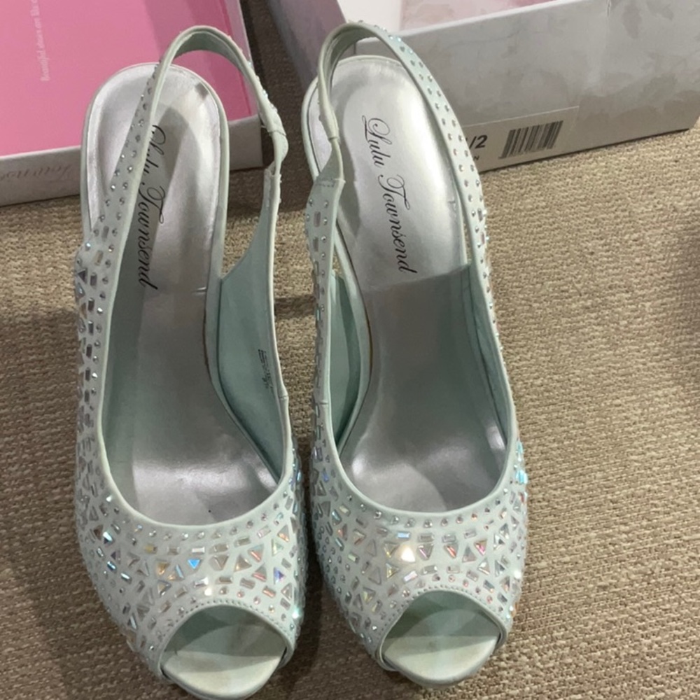 Slightly Used Lulu Townsend Bead Embellished Heels